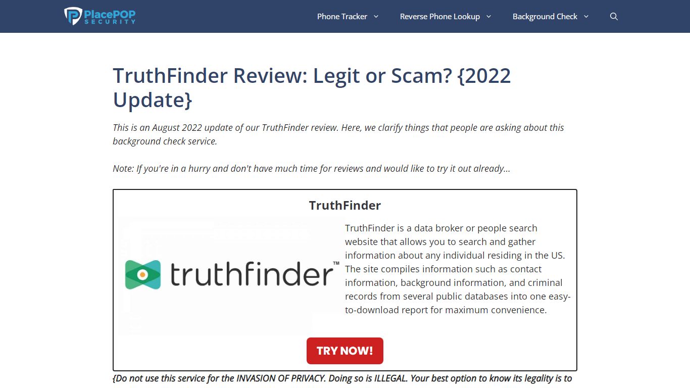 TruthFinder Review & 5-Day Free Trial: Legit or Scam? {2022 Update}